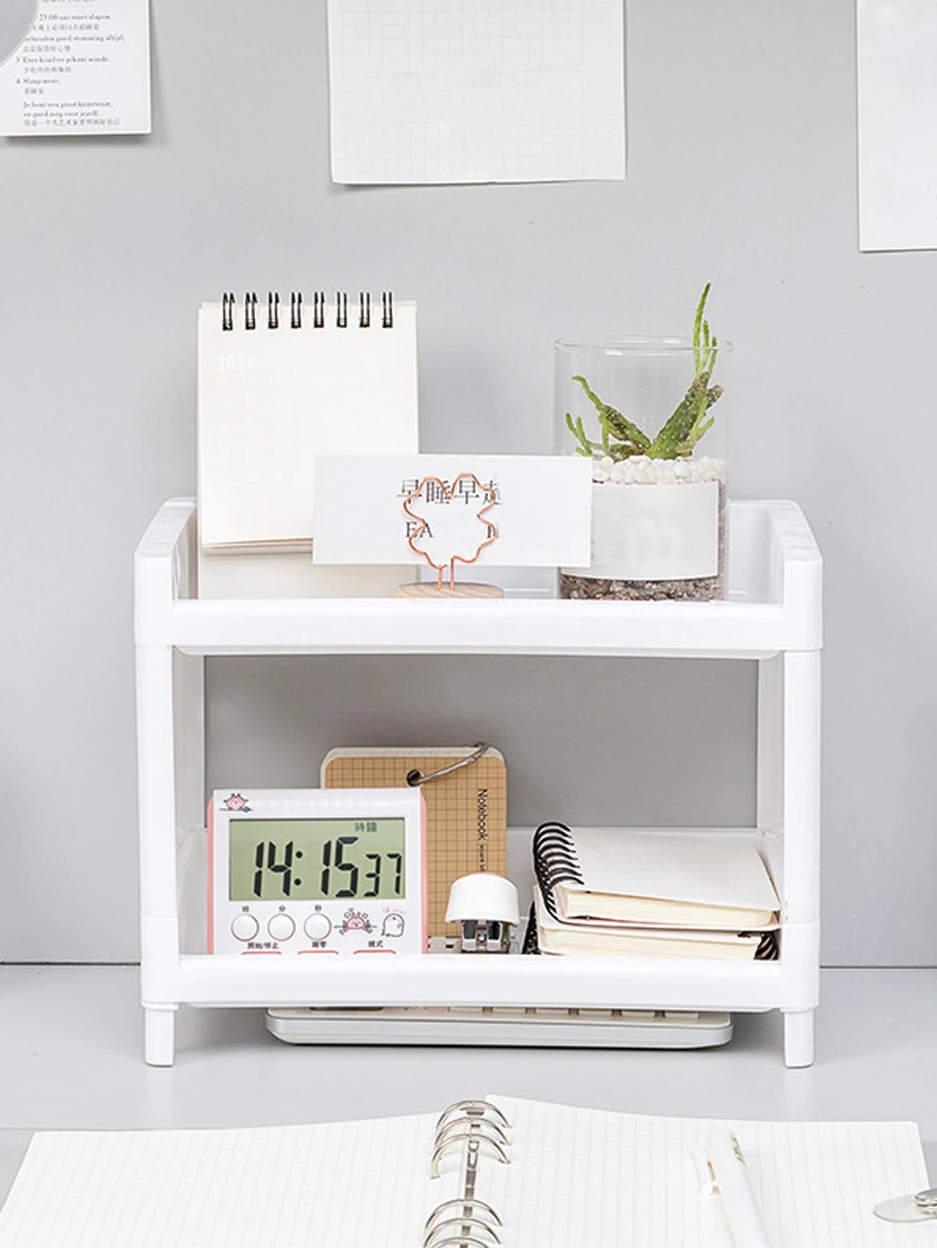 Office Desk Double Layer Organizer