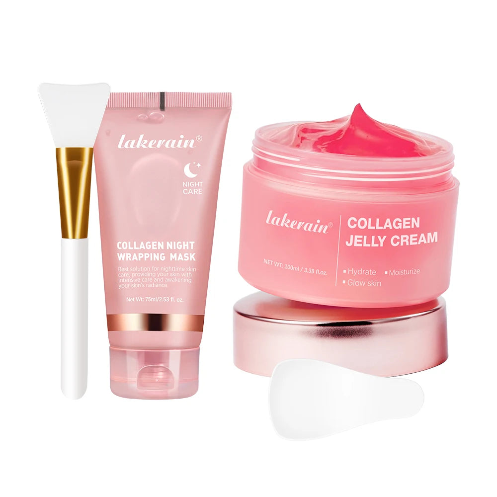 Lakerain Collagen Jelly Cream & Overnight Mask Set