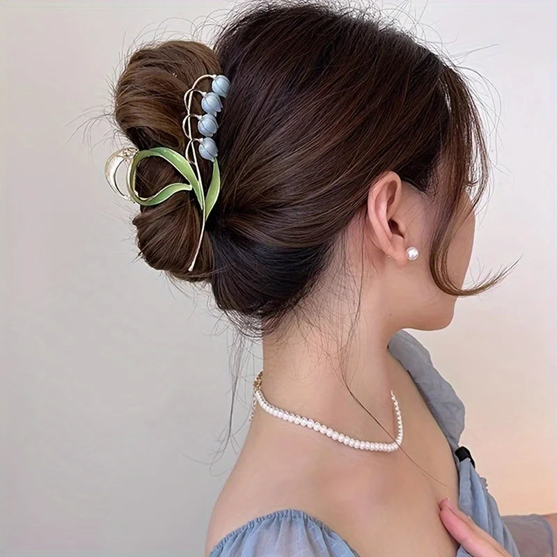 Orchid Flower Hair Clip