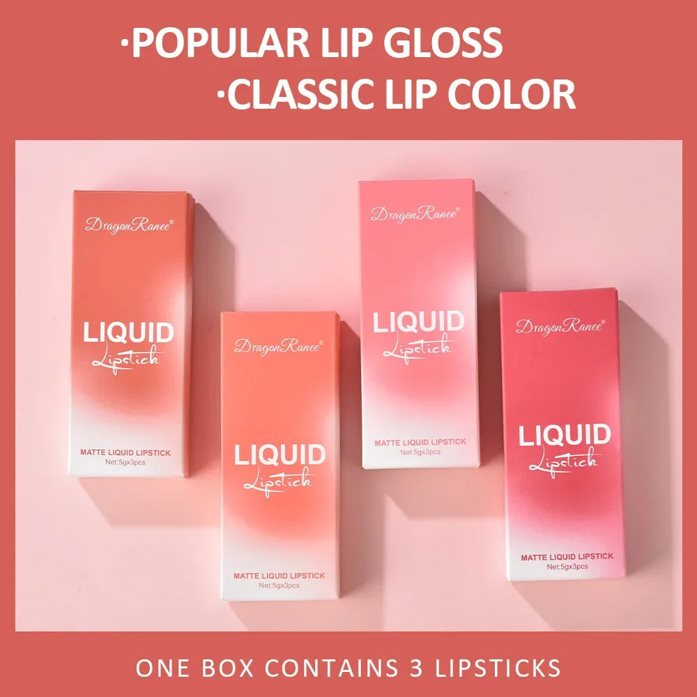 Korean Liquid Lipstick Set 3pcs