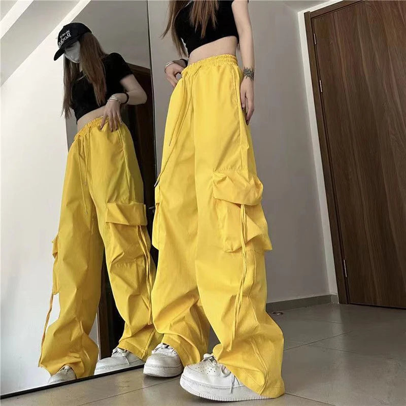 Women High Waist Cargo Pants