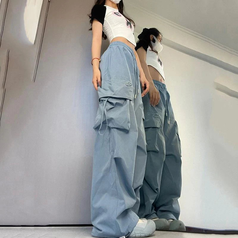Women High Waist Cargo Pants