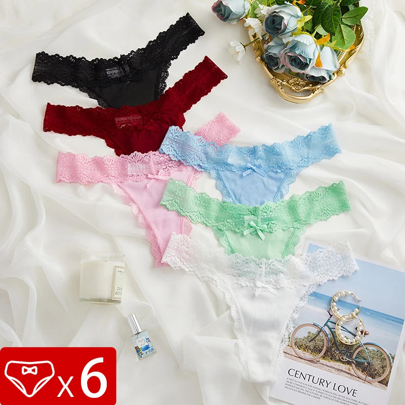 Women's Floral Lace Panties 6pcs
