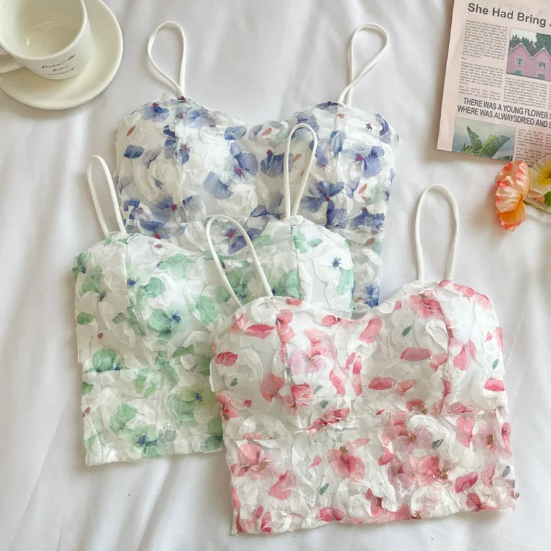 Floral Corset Crop Top