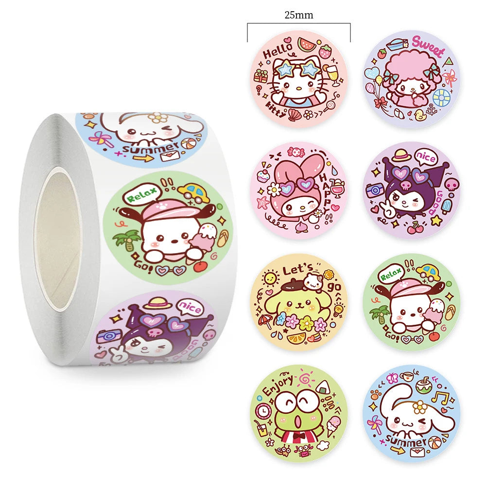 Sanrio Hello Kitty & Friends Sticker Roll 500ct