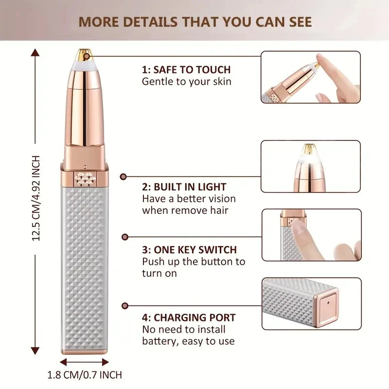 Rechargeable 2-in-1 Facial Hair Remover