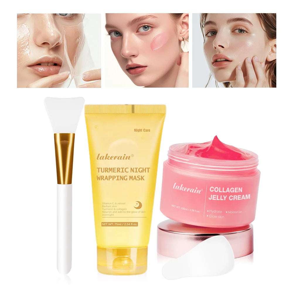 Lakerain Collagen Jelly Cream & Overnight Mask Set