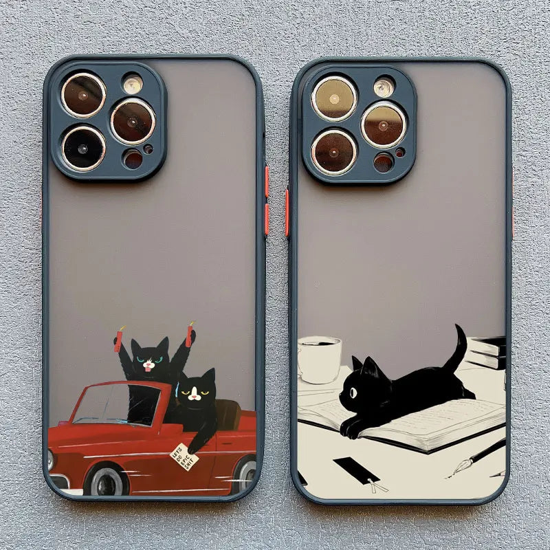 Funny Cat Daily Life Phone Case For iPhone