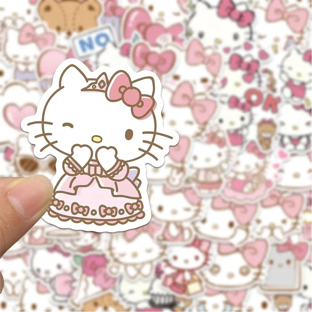 Cute Pink Hello Kitty Stickers