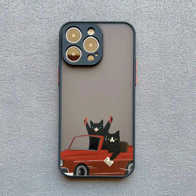 Funny Cat Daily Life Phone Case For iPhone