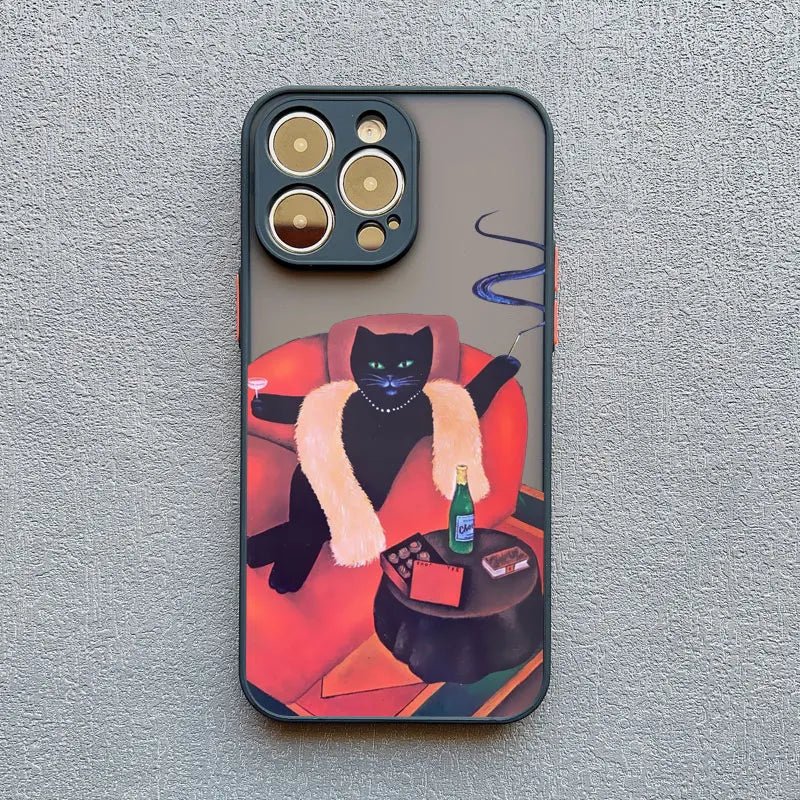 Funny Cat Daily Life Phone Case For iPhone
