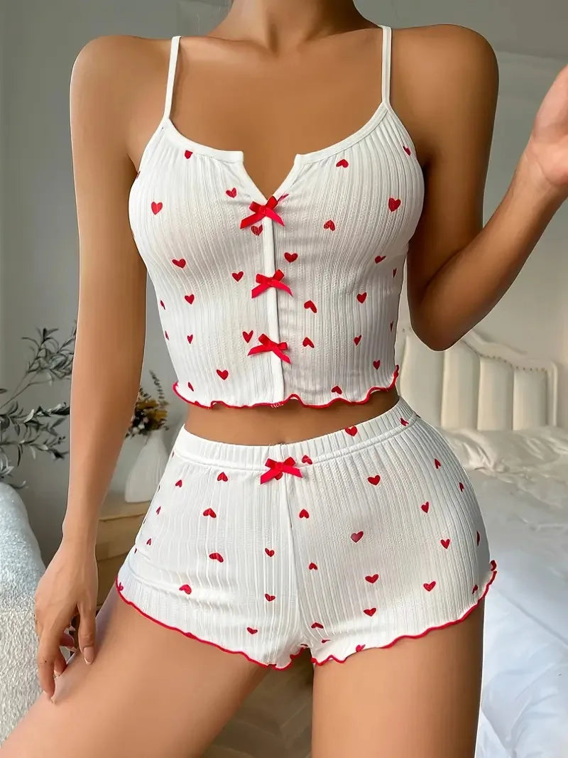 Women's Cute Heart Print Sleepwear