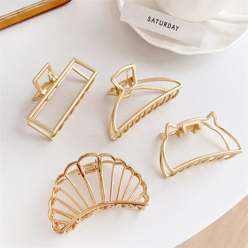 Women's Gold Hair Claw Clip