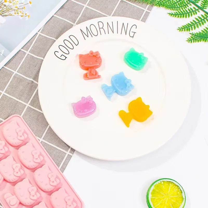 Kawaii Hello Kitty Pink Silicone Ice Tray
