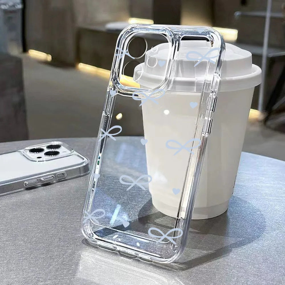 Transparent Floral Phone Case For iPhone