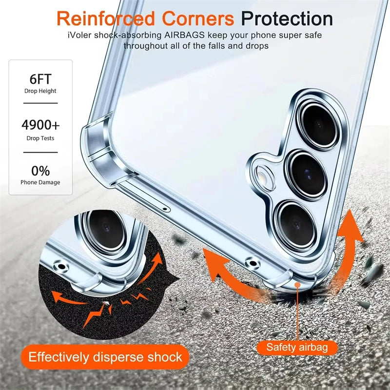 Clear Shockproof Case For Samsung Galaxy