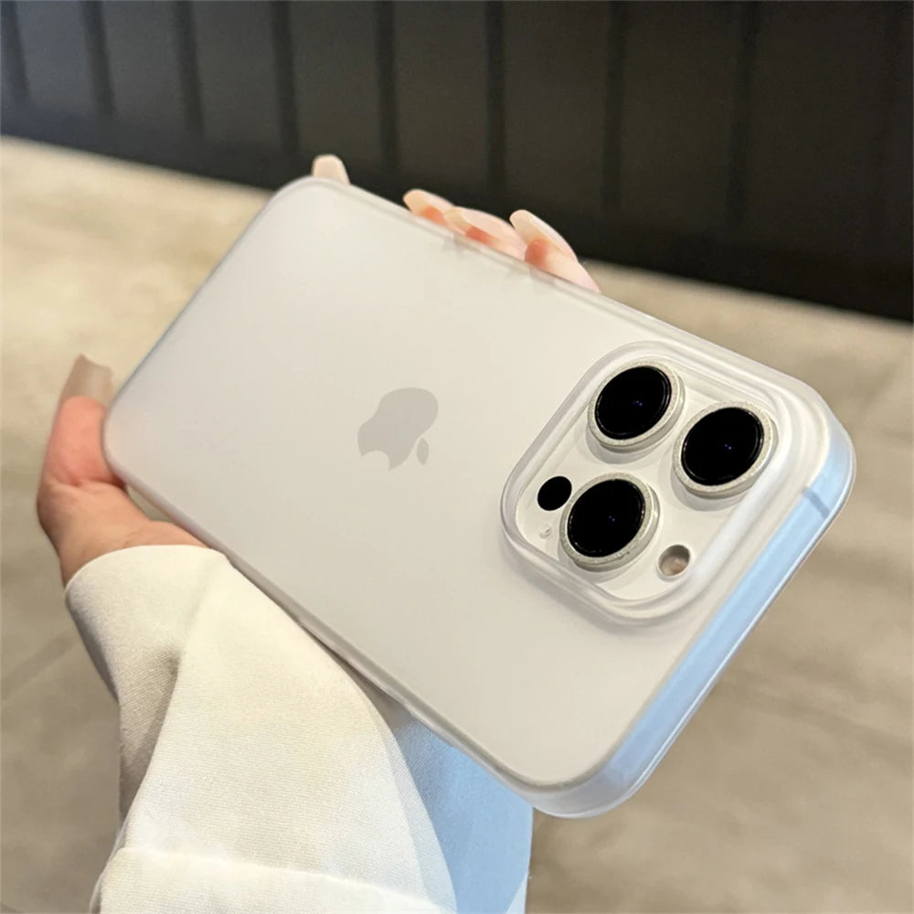 Soft Matte Transparent Phone Case For iPhone