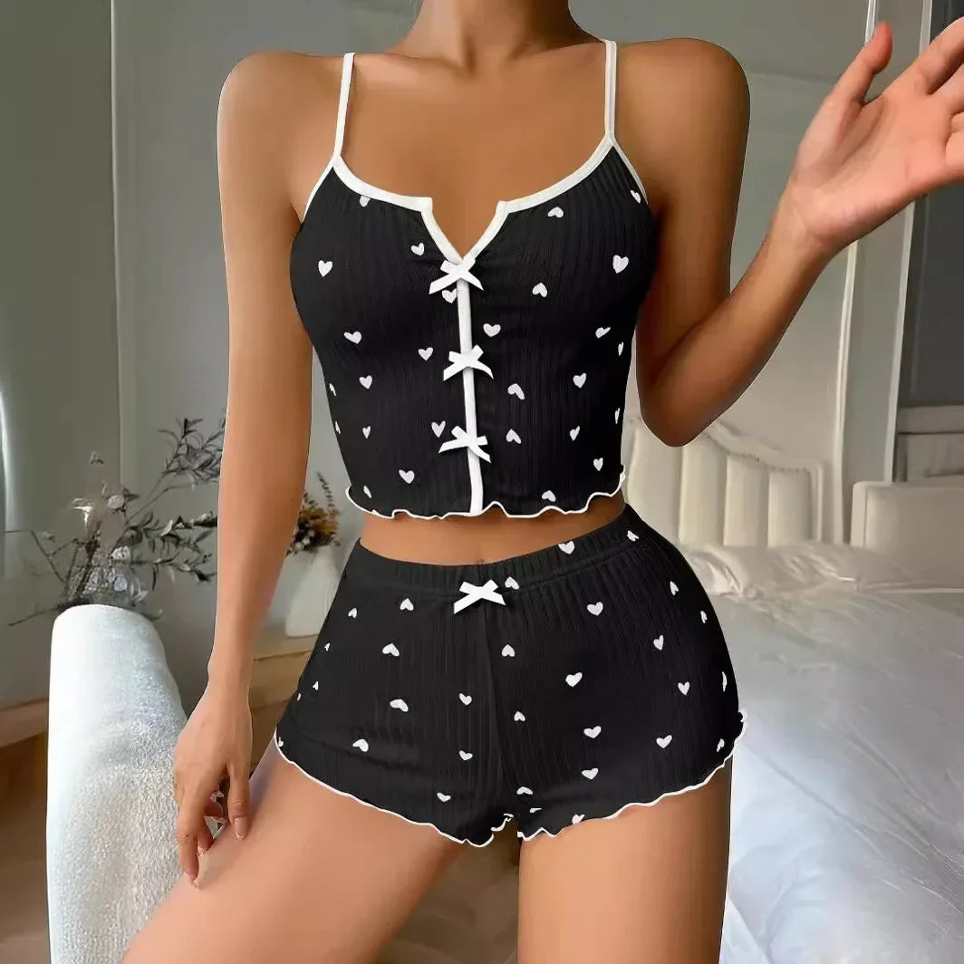 Women's Cute Heart Print Sleepwear