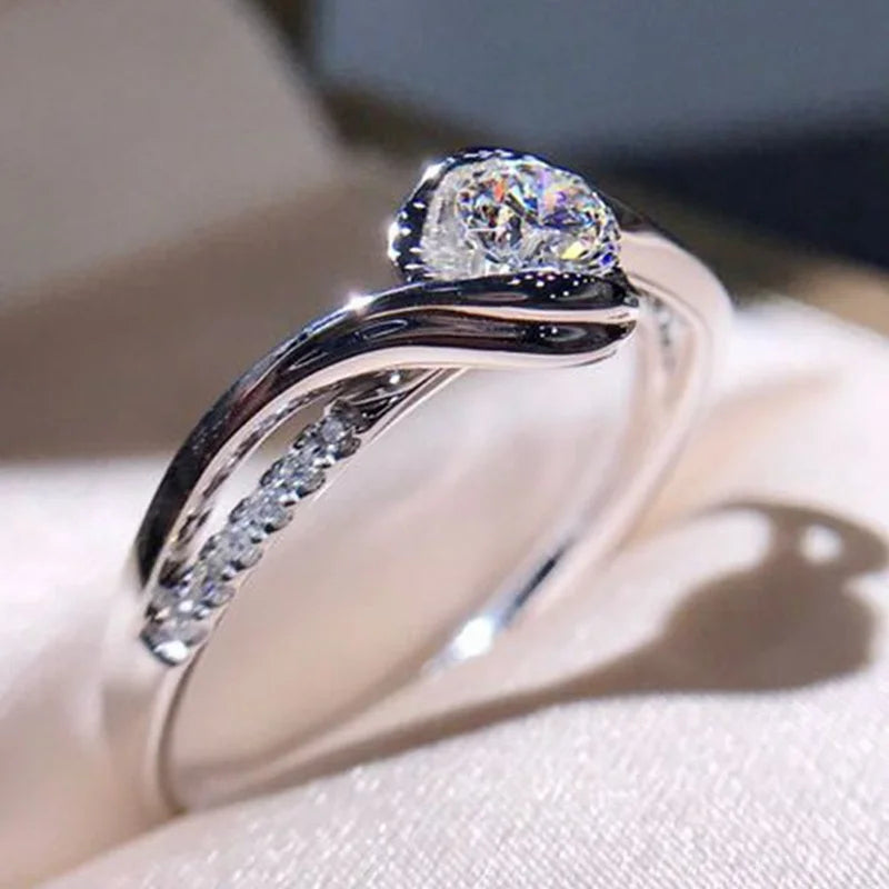 Solitaire Silver Ring