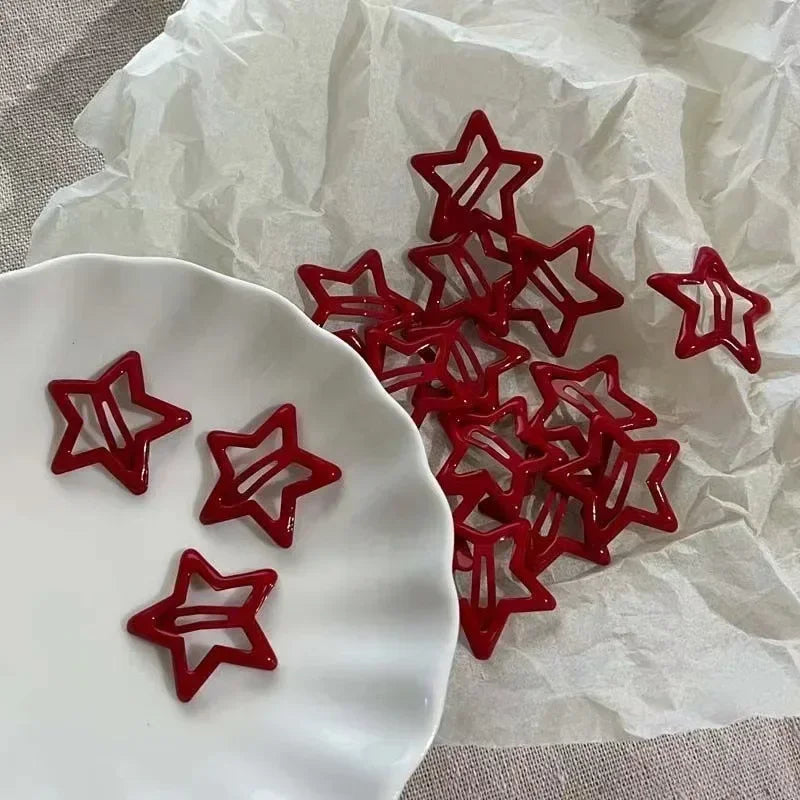 Cute Red Hair Clips 10pcs