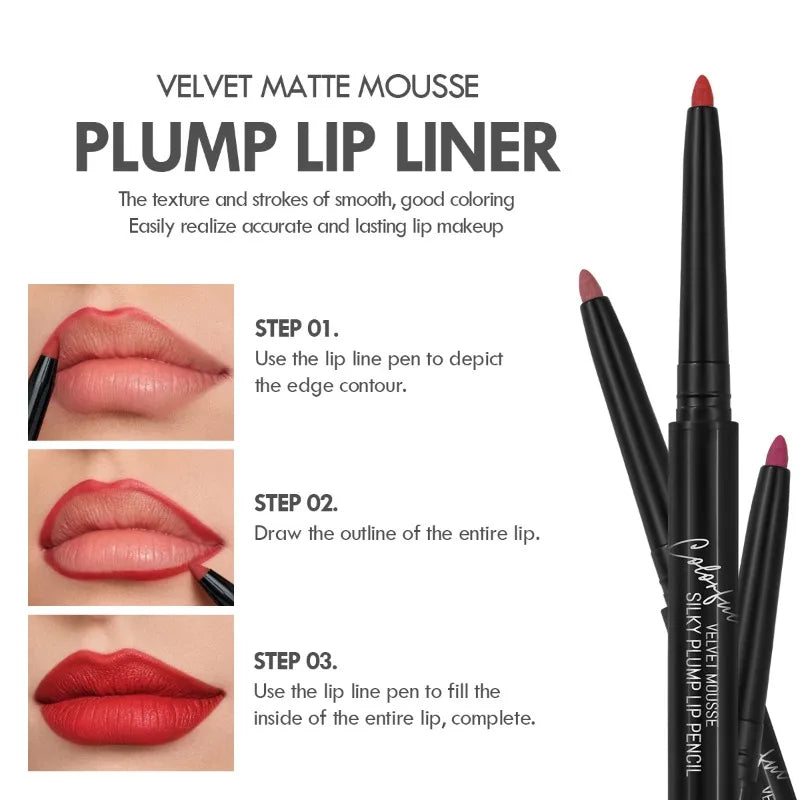 Pecolovers Waterproof Matte Lipliner Pencil
