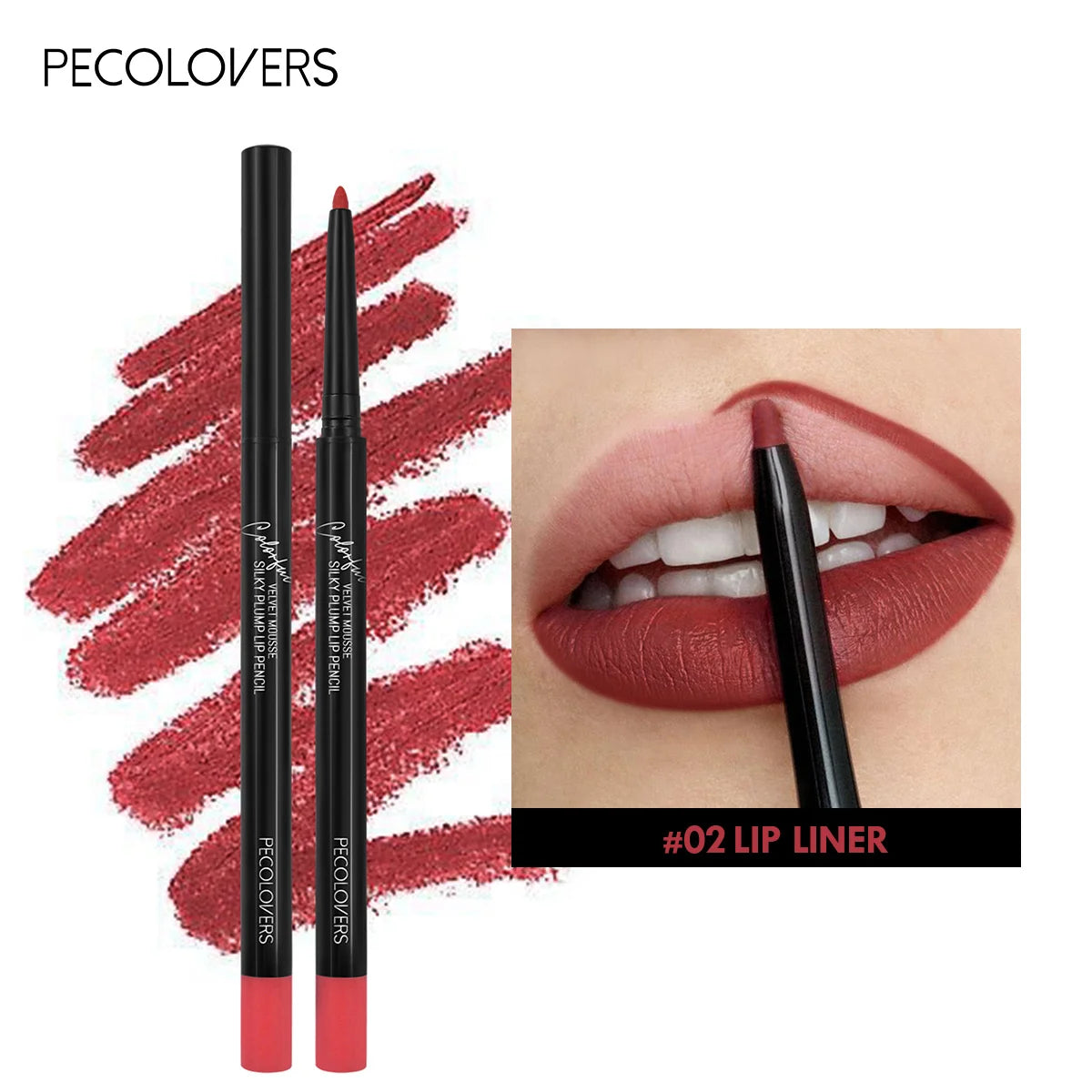 Pecolovers Waterproof Matte Lipliner Pencil