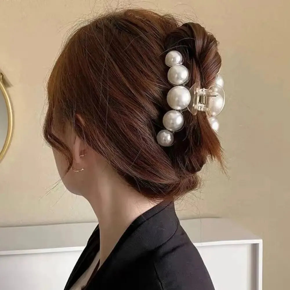 4pcs Large Pearl Hair Clip