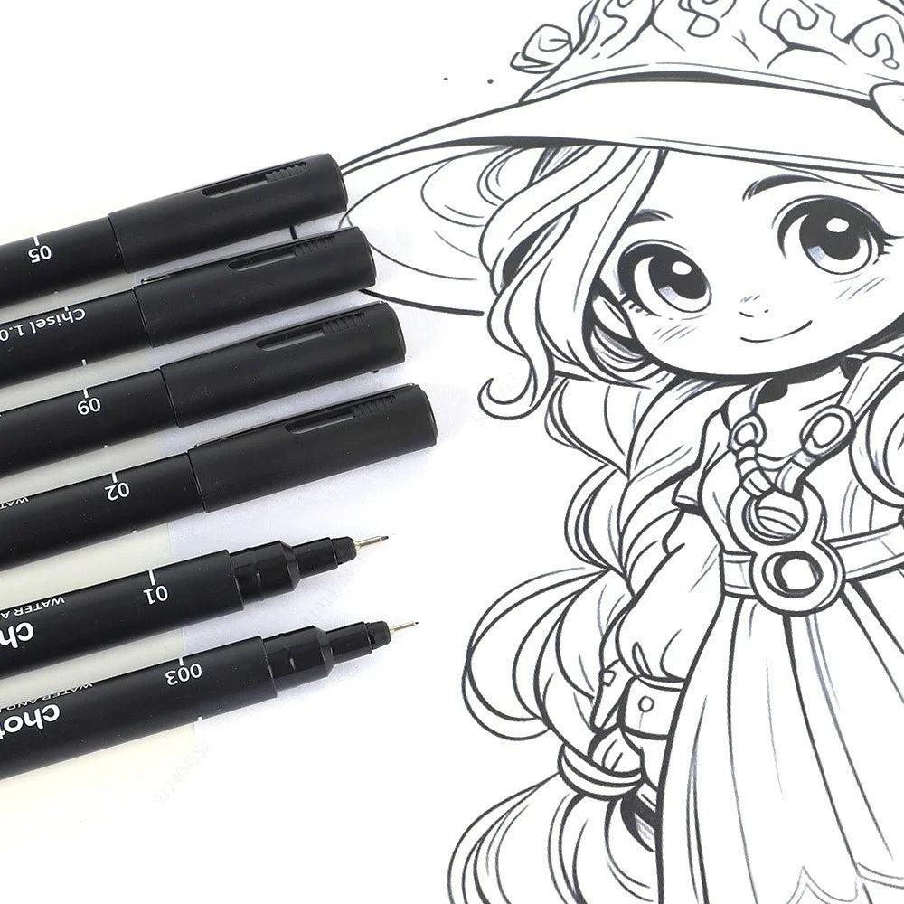 Black Micro Fine Point Pens