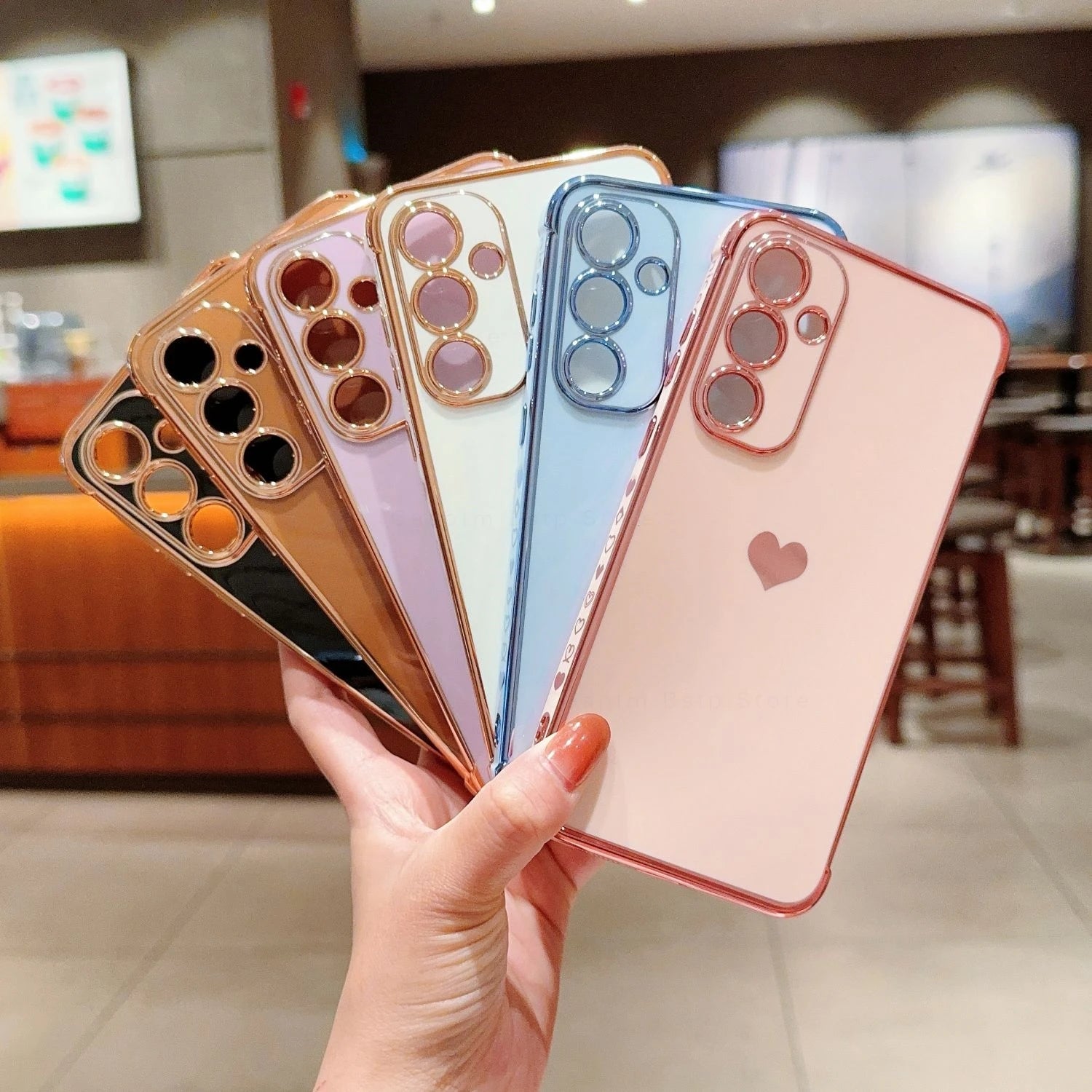 Love Heart Pattern Phone Cover For Samsung Galaxy