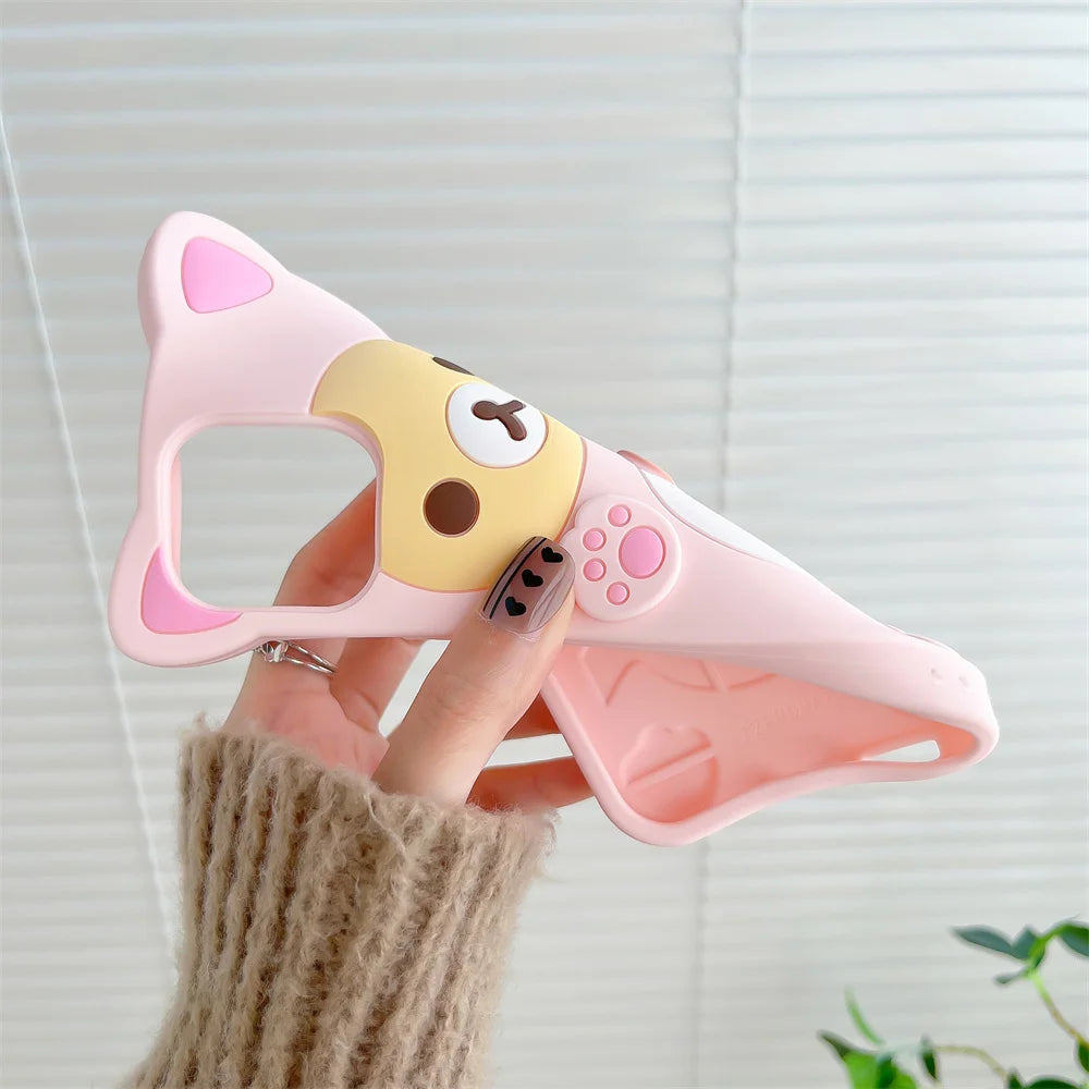 Cute Rilakkuma Bear Soft Cover Case For iPhone