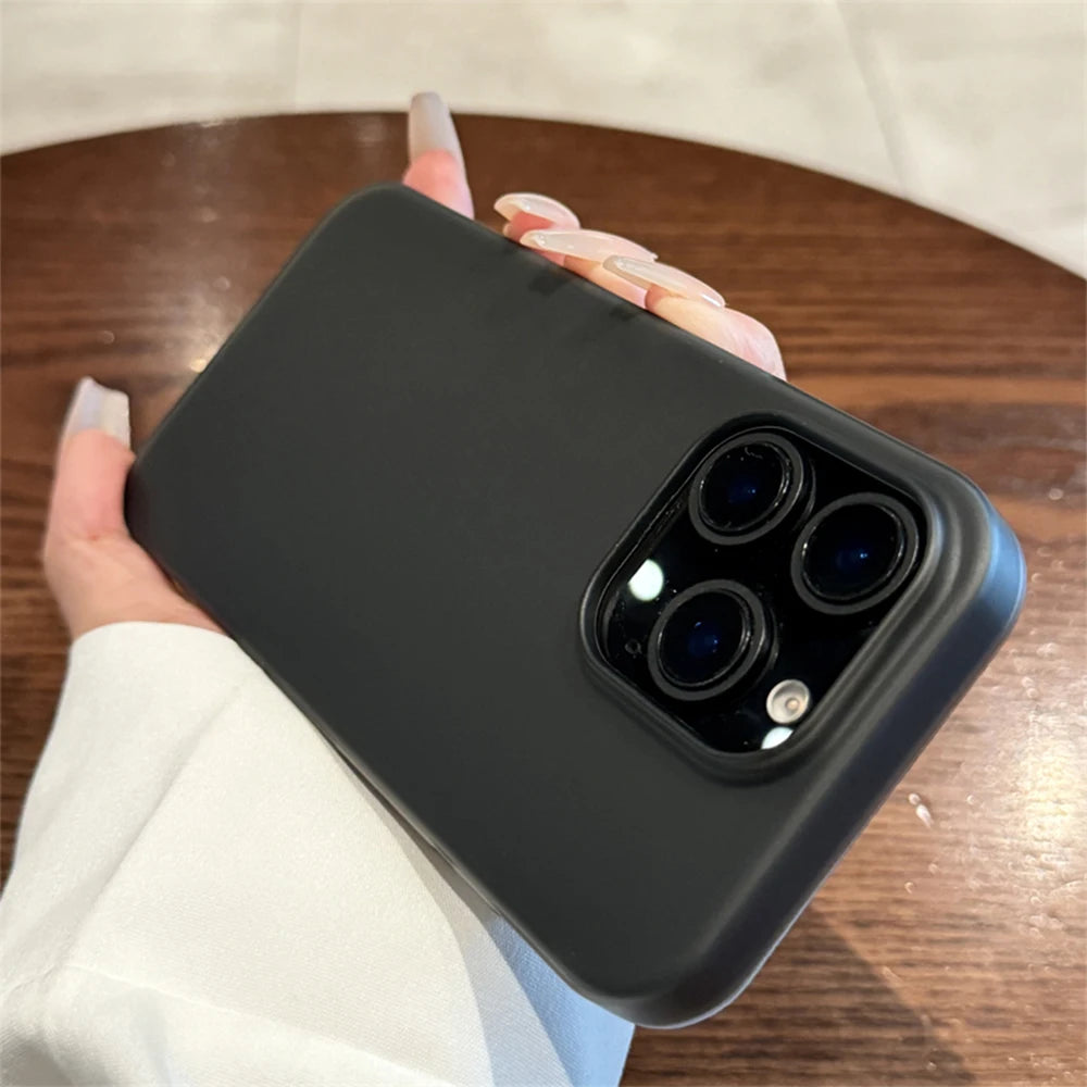 Soft Matte Transparent Phone Case For iPhone