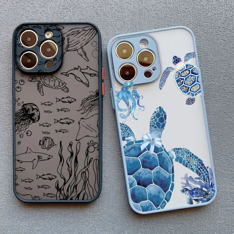 Cool Blue Ocean Phone Case For iPhone