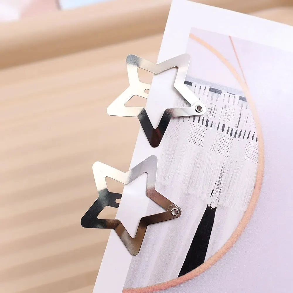 Silver Star Hair Clips