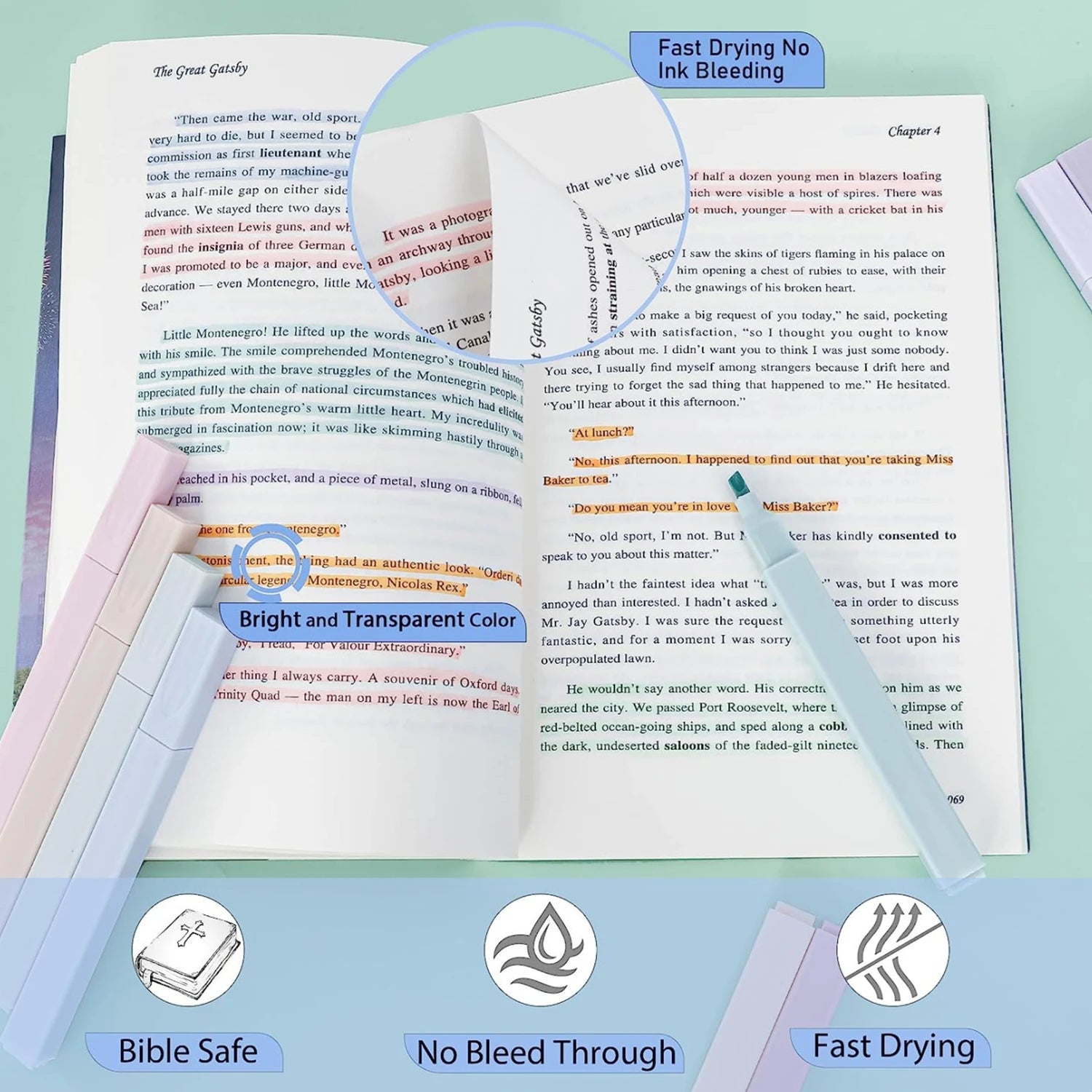 Cute Pastel Highlighter Pens (12 count)