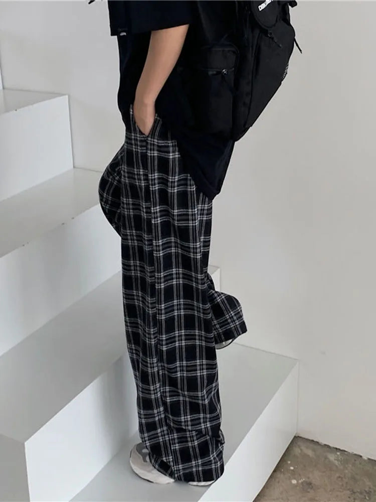 Oversize Casual Plaid Pants