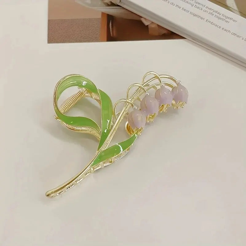 Orchid Flower Hair Clip