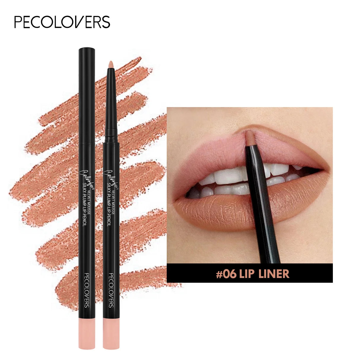 Pecolovers Waterproof Matte Lipliner Pencil