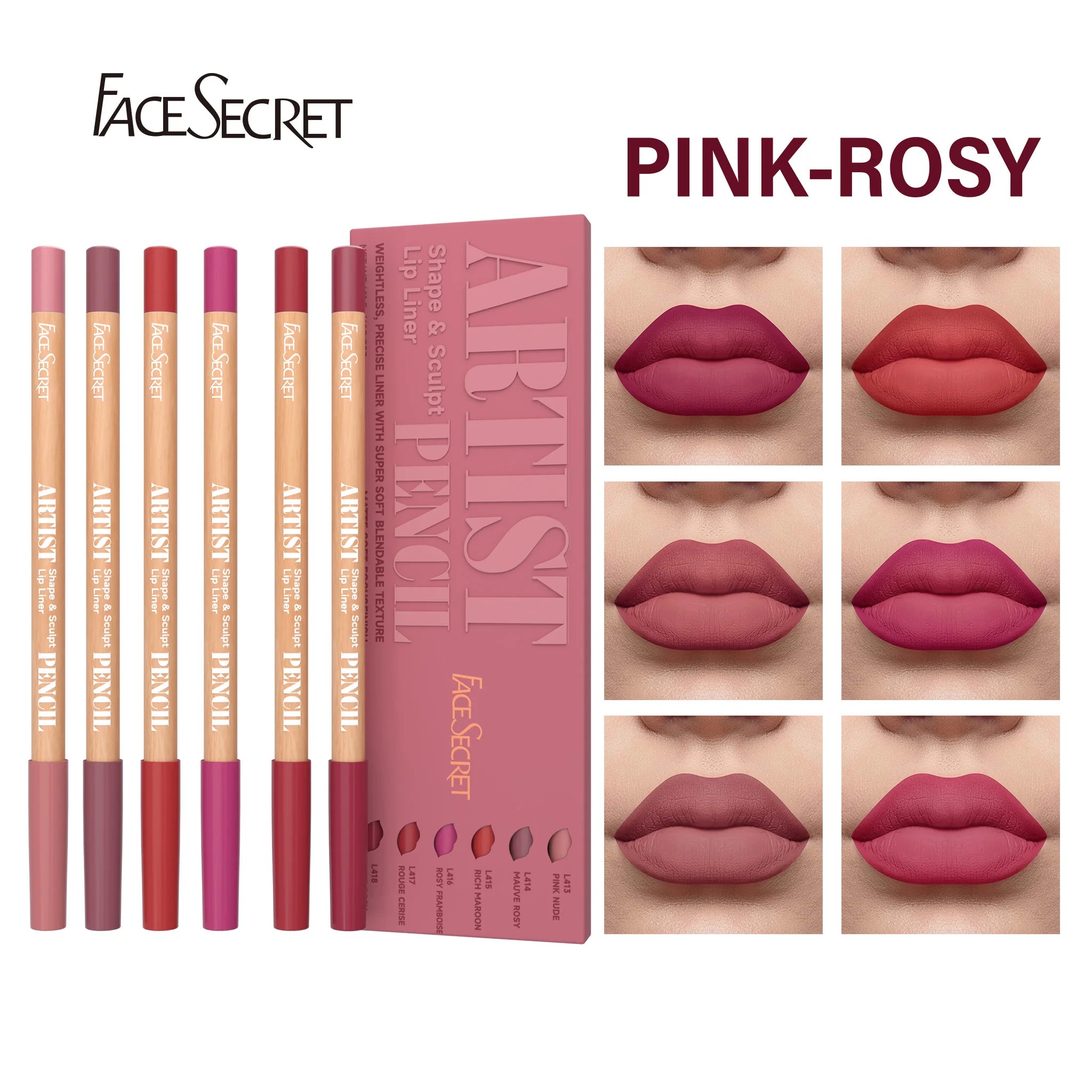Face Secret Artist Shape Sculpt Lip Liner Pencil Set