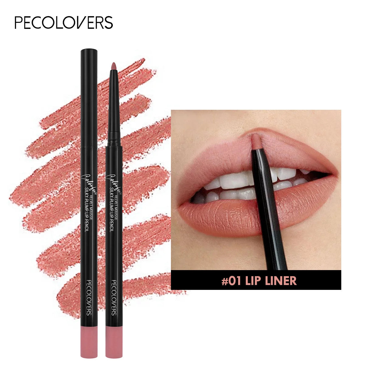 Pecolovers Waterproof Matte Lipliner Pencil