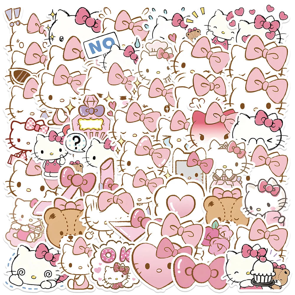 Cute Pink Hello Kitty Stickers