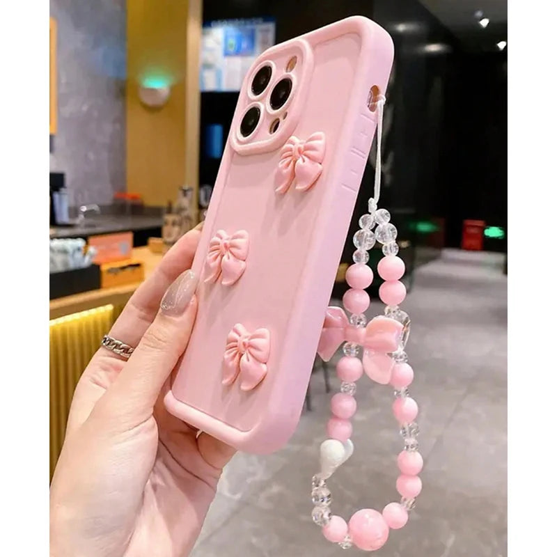 Cute 3D Bowknot Silicone Phone Case For iPhone