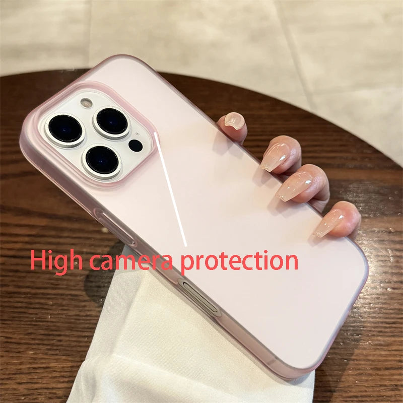 Soft Matte Transparent Phone Case For iPhone