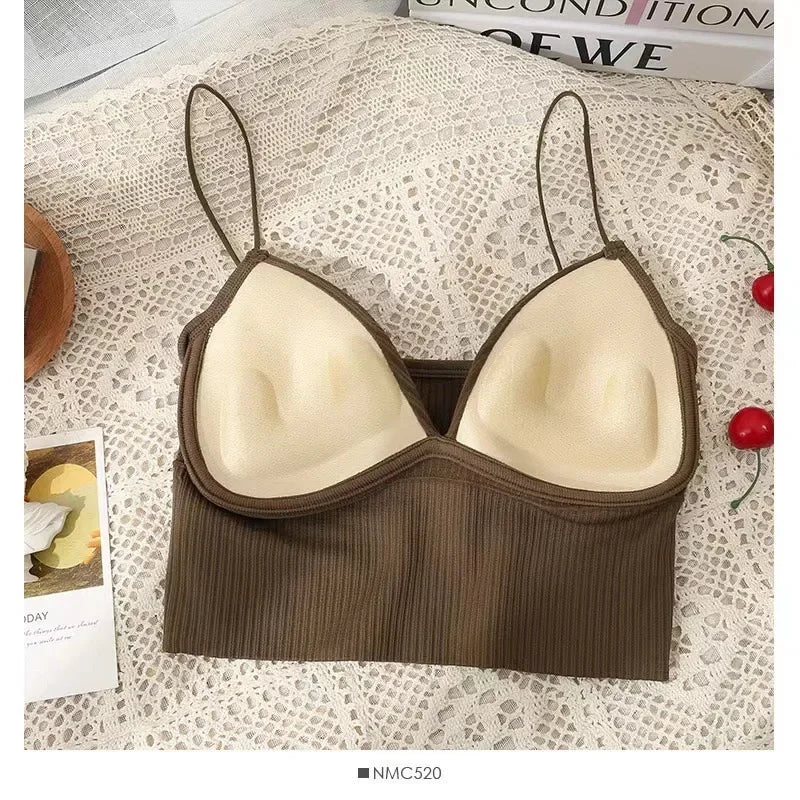 Women Brown Sexy Tank Top