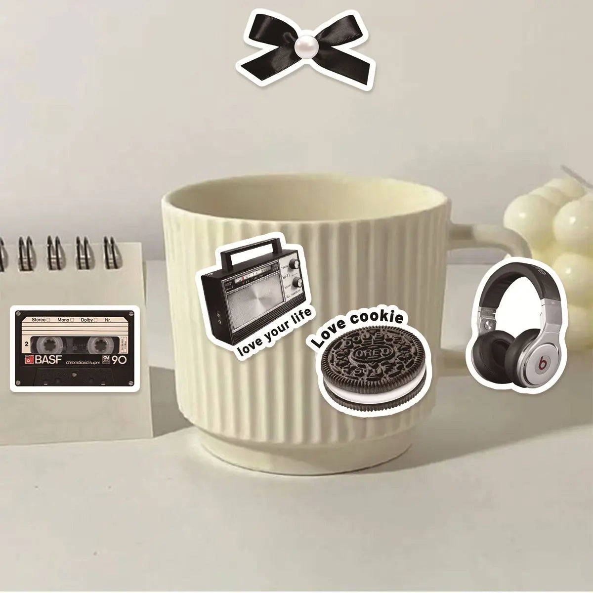 Black Aesthetic Stickers 50pcs