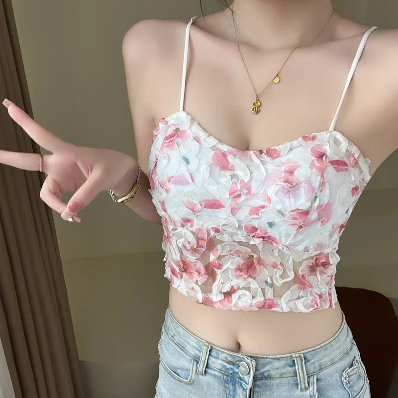 Floral Corset Crop Top