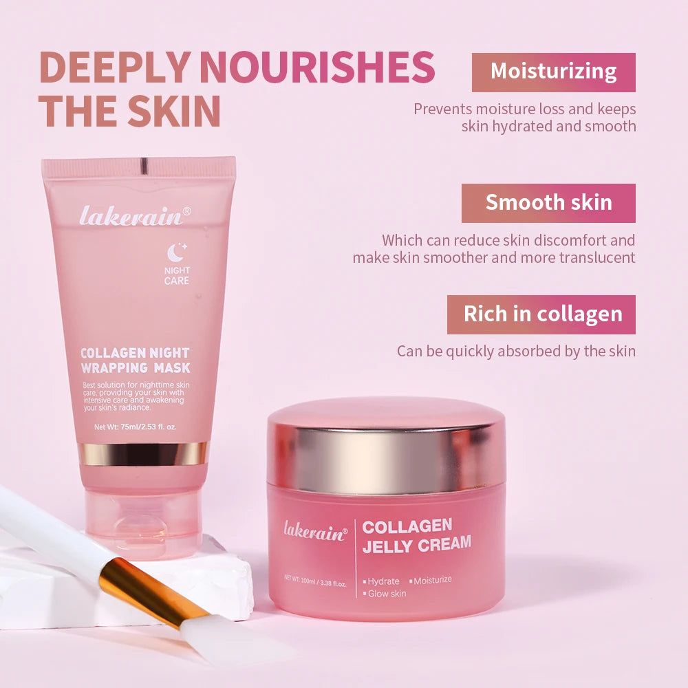 Lakerain Collagen Jelly Cream & Overnight Mask Set
