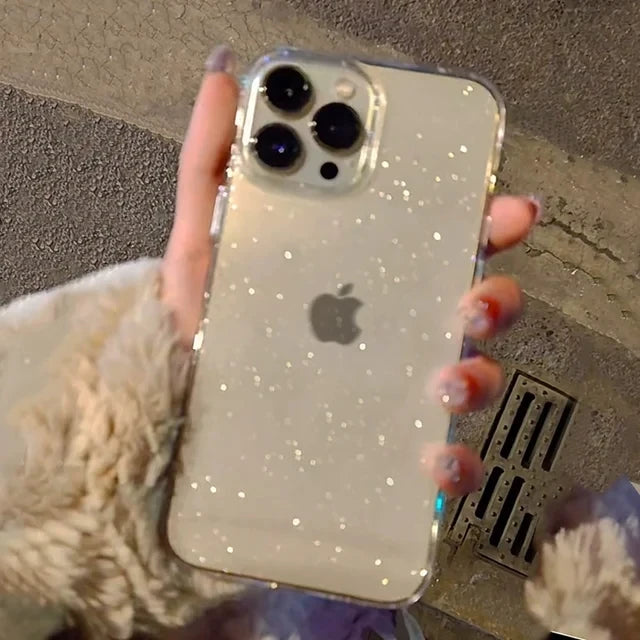 Bling Glitter Clear Phone Case For iPhone