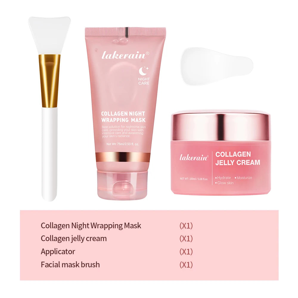Lakerain Collagen Jelly Cream & Overnight Mask Set