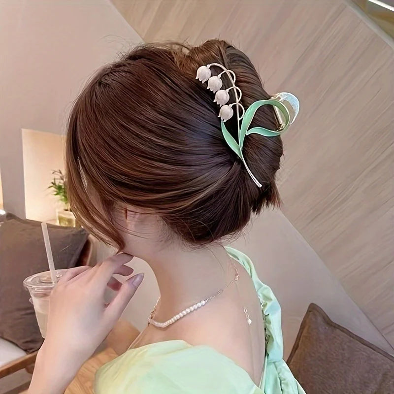 Orchid Flower Hair Clip