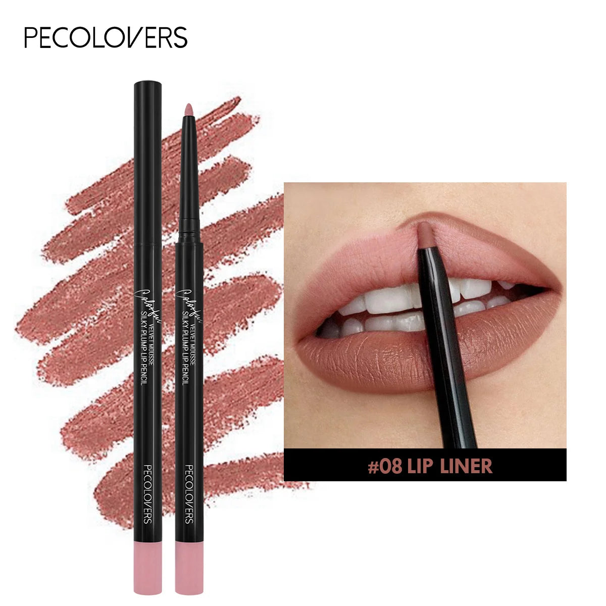 Pecolovers Waterproof Matte Lipliner Pencil